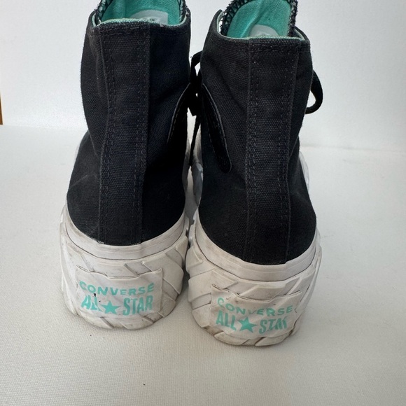 Women’s Converse Black and Teal High-Top Sneakers Size 6.5 Casual, Streetwear - Picture 6 of 11
